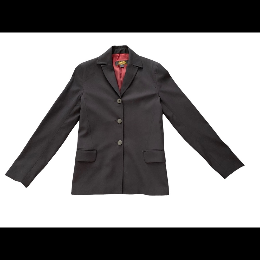 Brooks Brothers black blazer w/ burgundy lining in women’s size 2